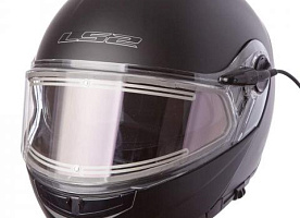 LS2 FF325 Strobe Electric Snow мотошлем зимний снегоходный черный матовый