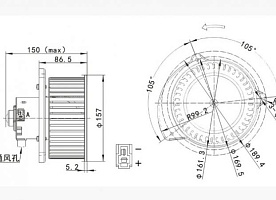 Мотор отопителя для Hitachi ZAX200-3 ZAX240-3 ZAX330-3