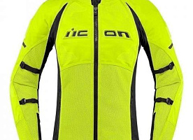 Icon Contra2 Hi-Viz мотокуртка желтая женская